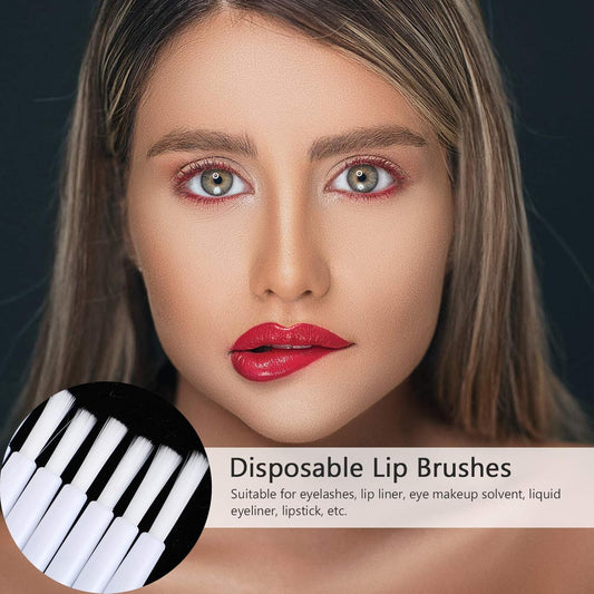 100Pcs Disposable Lip Brush Make up Supplies Makeup Beauty Tools Lip Gloss Applicator Tools Lipstick Make up Tool Lipstick Gloss Wands Make up Accessories Make up Brush