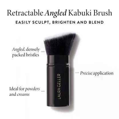 Daily Routine Kit (4 PC): Baked Balance-N-Brighten Foundation, Sand + Retractable Kabuki Brush + Blush-N-Brighten, Tropic Hues + Original Baked Highlighter, French Vanilla