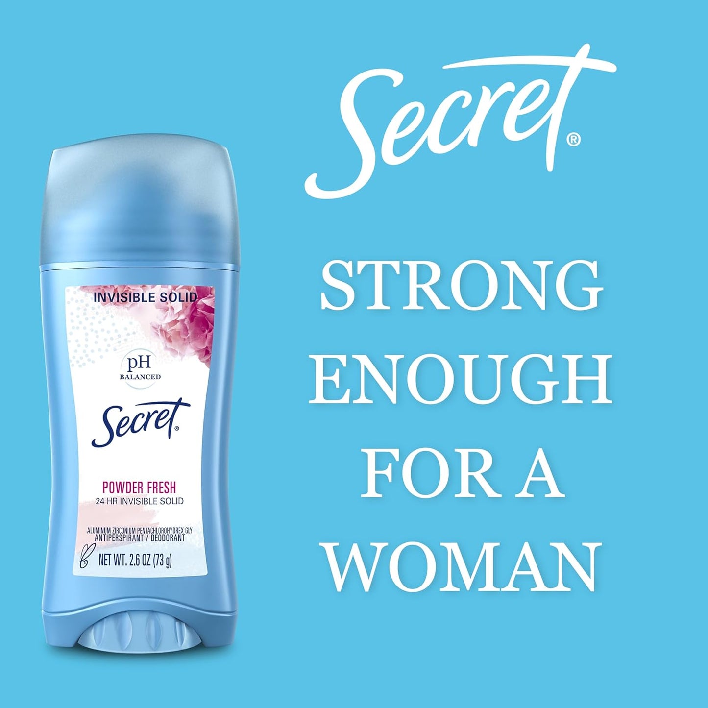 Antiperspirant and Deodorant for Women, 24Hr Sweat & Odor Protection, PH Balanced Protection, Gentle on Skin, Invisible Solid, Clean Lavender Scent, 2.6 Oz (Pack of 2)