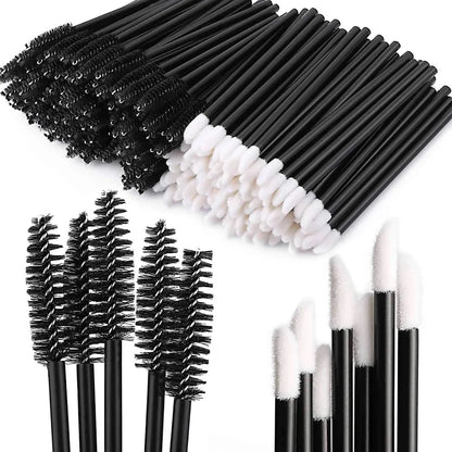 400 Spoolies Mascara Wand and Lip Brush Disposable Lash Brushes for Eyelash Extensions, Lipstick Lip Gloss Wands Applicator Tool (Pink)
